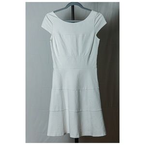 Banana Republic - White Jersey Fit & Flare Dress